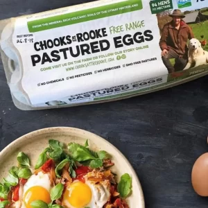 Free Range Pastured Eggs from pastured chickens at Chooks at the Rooke in Cororooke, Victoria.